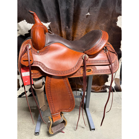 Circle Y 16in Seat Dusty Roads Wide Fit Trail Saddle