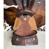 HR Saddlery Chocolate Pencil Roll Barrel Saddle