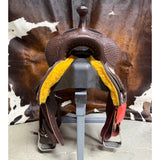 HR Saddlery 15in Chocolate Barrel Saddle