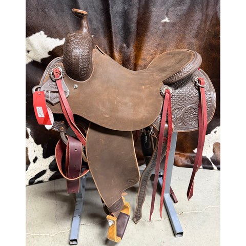 HR Saddlery Signature Chocolate Ranch Cutter Saddle