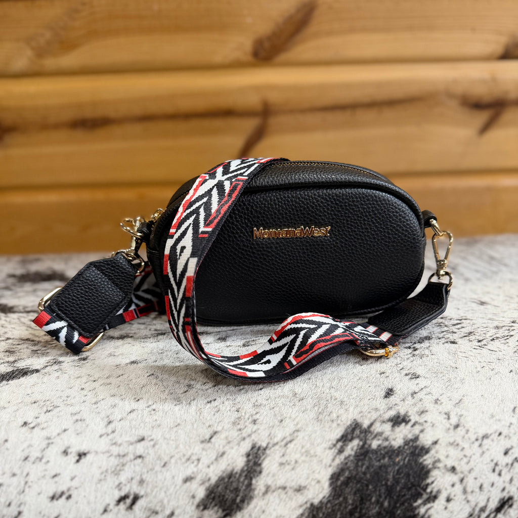 Montana West Black and Aztec Cross Body Bag