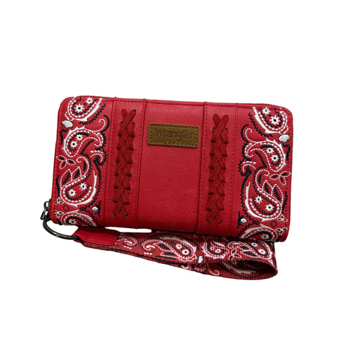Wrangler Red Paisley Bandana Wallet