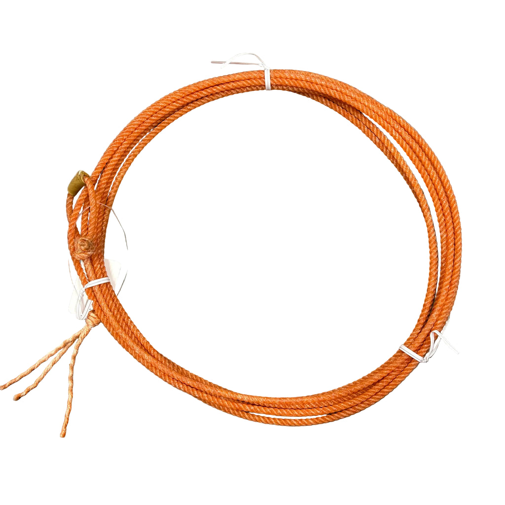 Orange coiled up kid rope. 