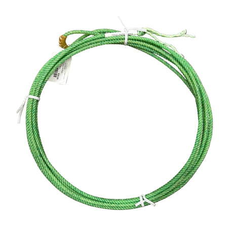 Green coiled up rope. 