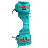 Flat lay view of the entire saddle bag. 