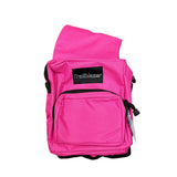 Flat lay of right side of the bag with two zipper pockets. 