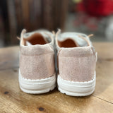 Back side view of Wendy Rose Gold Shoes. 