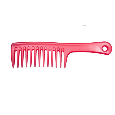 Side facing red grooming tool.
