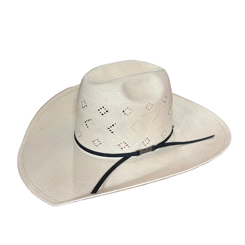 Side view of straw hat.