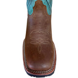 Top side view of the toe from the Clarkston boot.