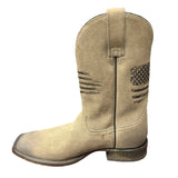 Full side view of Burn Grey Circuit Patriot Boots. 