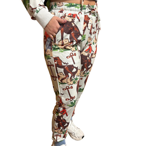 Front and side view of Vintage Western Joggers.
