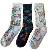 Flat view of individual pairs of socks in the gray pack. 