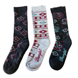 Flat view of individual pairs of socks in the black pack. 