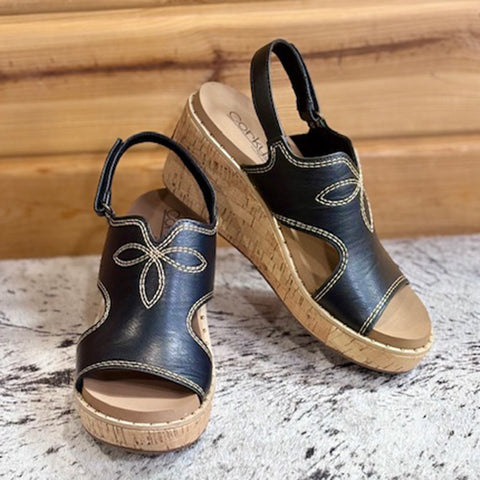 Corkys Darling Black Wedge Heel