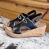 Corkys Darling Black Wedge Heel