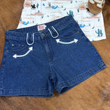 Denim Smiley Shorts