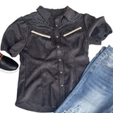 Rowdy Crowd Calaboose Short Sleeve Blouse