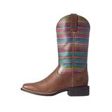Full side view of Ariat Women's Dark Brown Buffalo Round Up Boots.