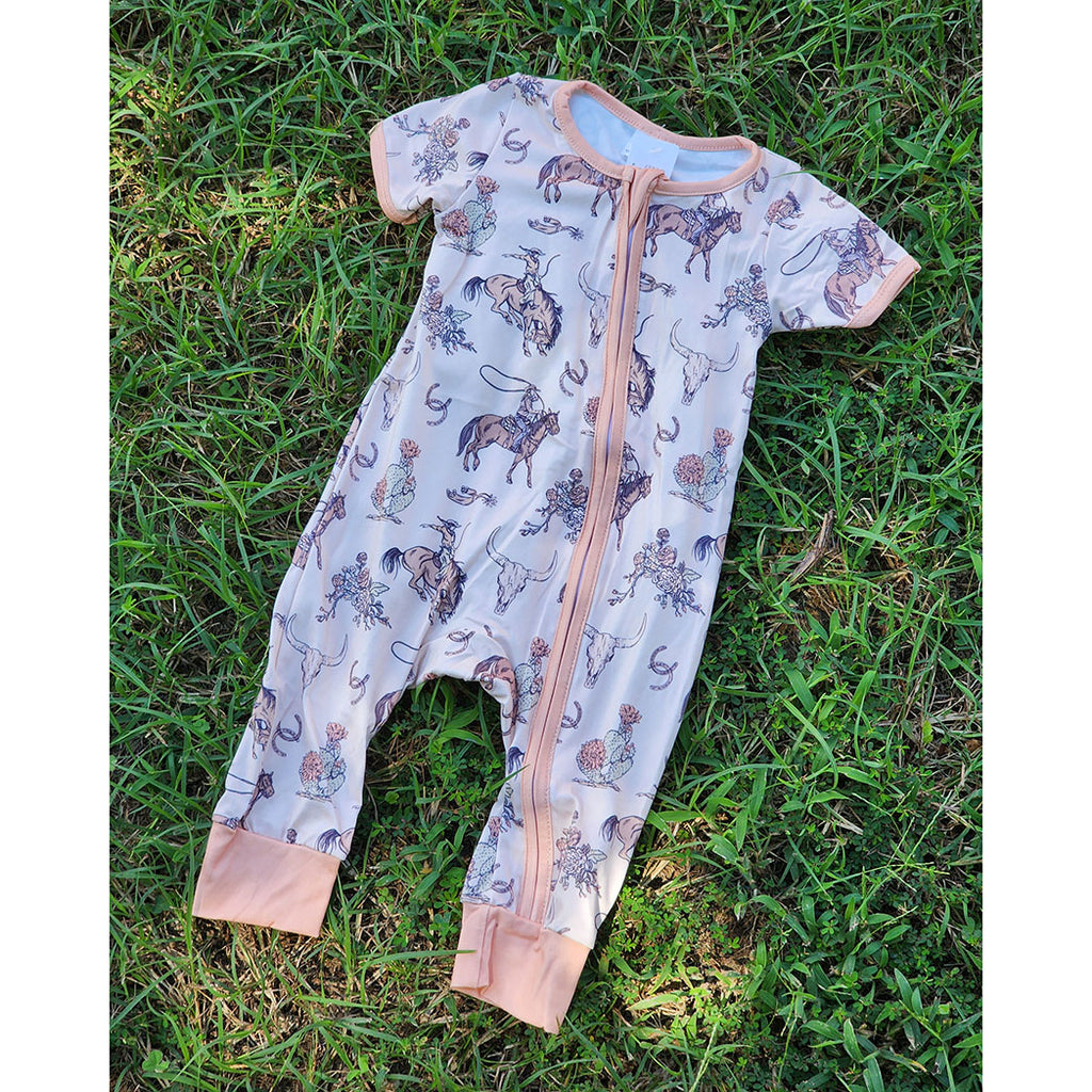 full zip infant rodeo pajama 