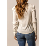 women's long sleeve western shirt in pristine color back view