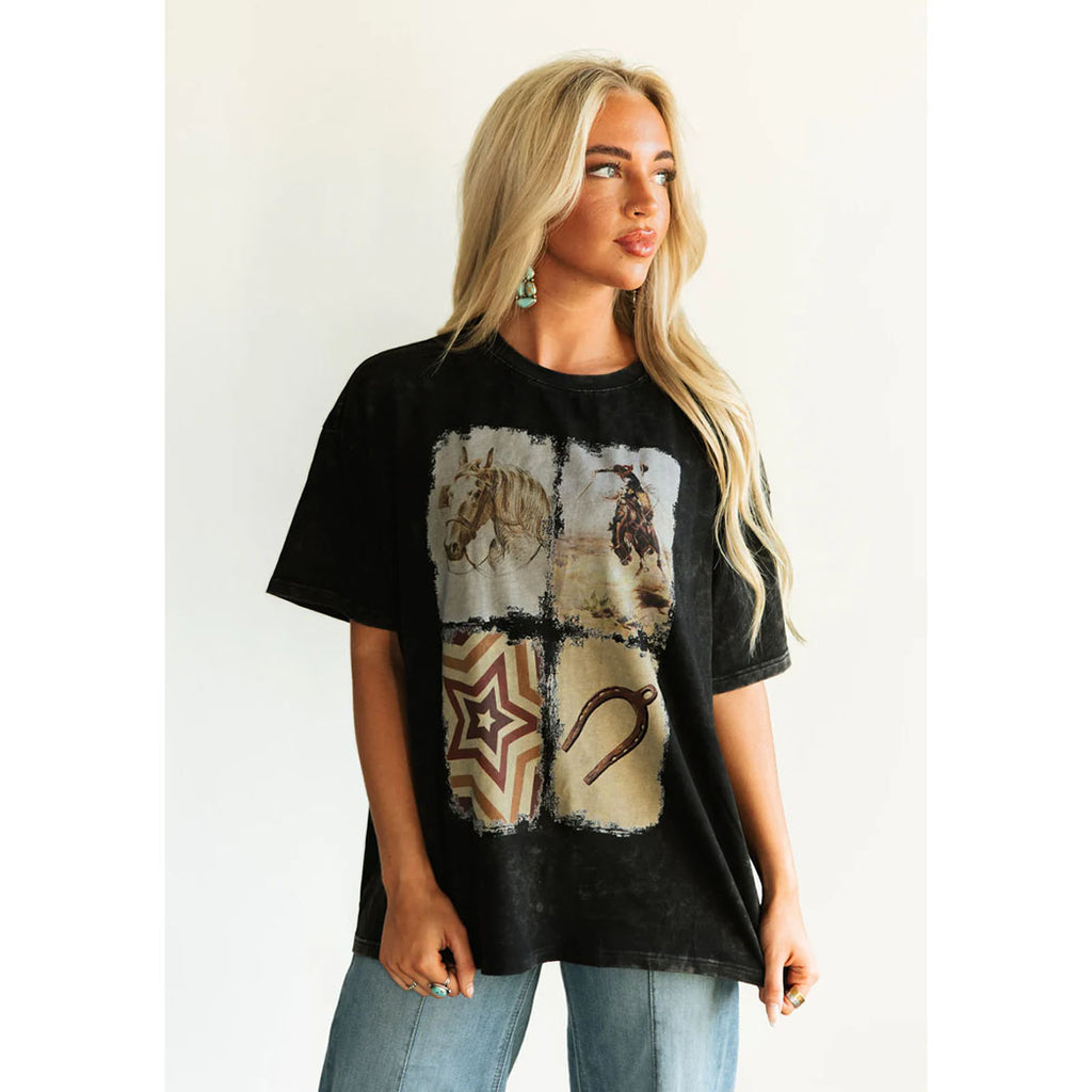 Varsity Rodeo Square Collage Tee