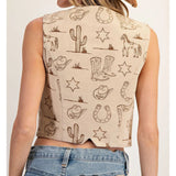 Women's Western Graphic Vest