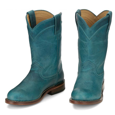 Turquoise 10" Tall Women's Roper Boot