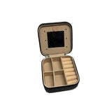 Interioir View of Black Etched Metal Boot Jewelry Box 