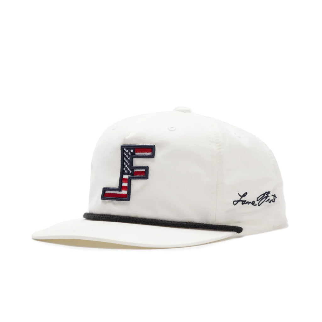 Front and side view of Lane Frost Red White & Blue America Cap