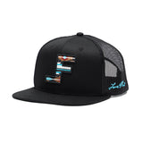 Black Mesh Back Lane Frost Brand Aztec Snapback.