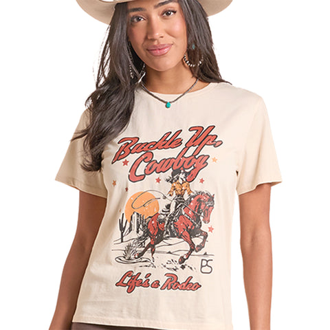 Front side view of Buckle Up Graphic Tee 