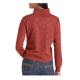 Panhandle Slim Women's 1/4 Zip Ranch Brand Pullover Back View