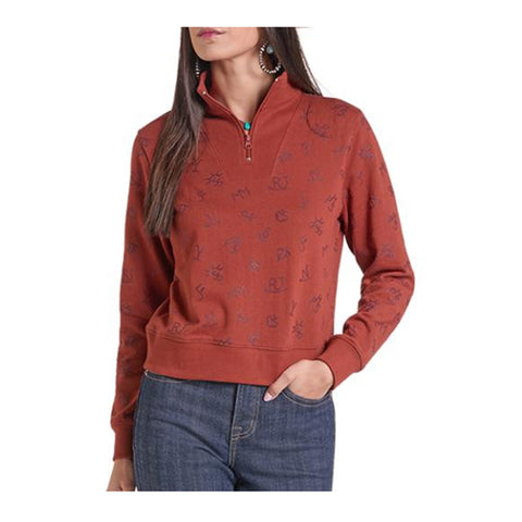 Panhandle Slim Women's 1/4 Zip Ranch Brand Pullover