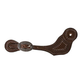Ladies Chocolate Dot spur strap with stainless steel buckle 