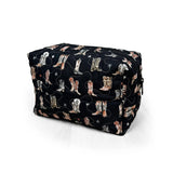 Makeup Bag Large, thunderbird boots print, zipper closure 