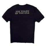 Back view of the Lazy J Ranch Black Freedom T‑shirt showing 250 Years Of The Usa Graphic