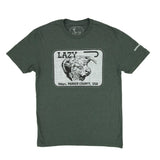 anch Forest Green Parker County Hereford T‑shirt shown from the front with the Hereford cattle graphic on a soft forest green crewneck.