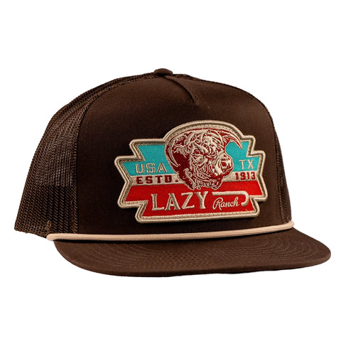 Brown with Tan rope across with El Rancho Logo