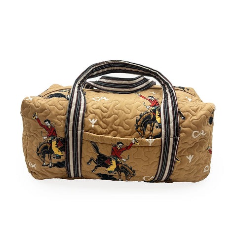 Lazy j gold weekender duffle bag 
