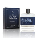 No. 3 Leather Vintage Label Indigo Blend Cologne bottle and box 