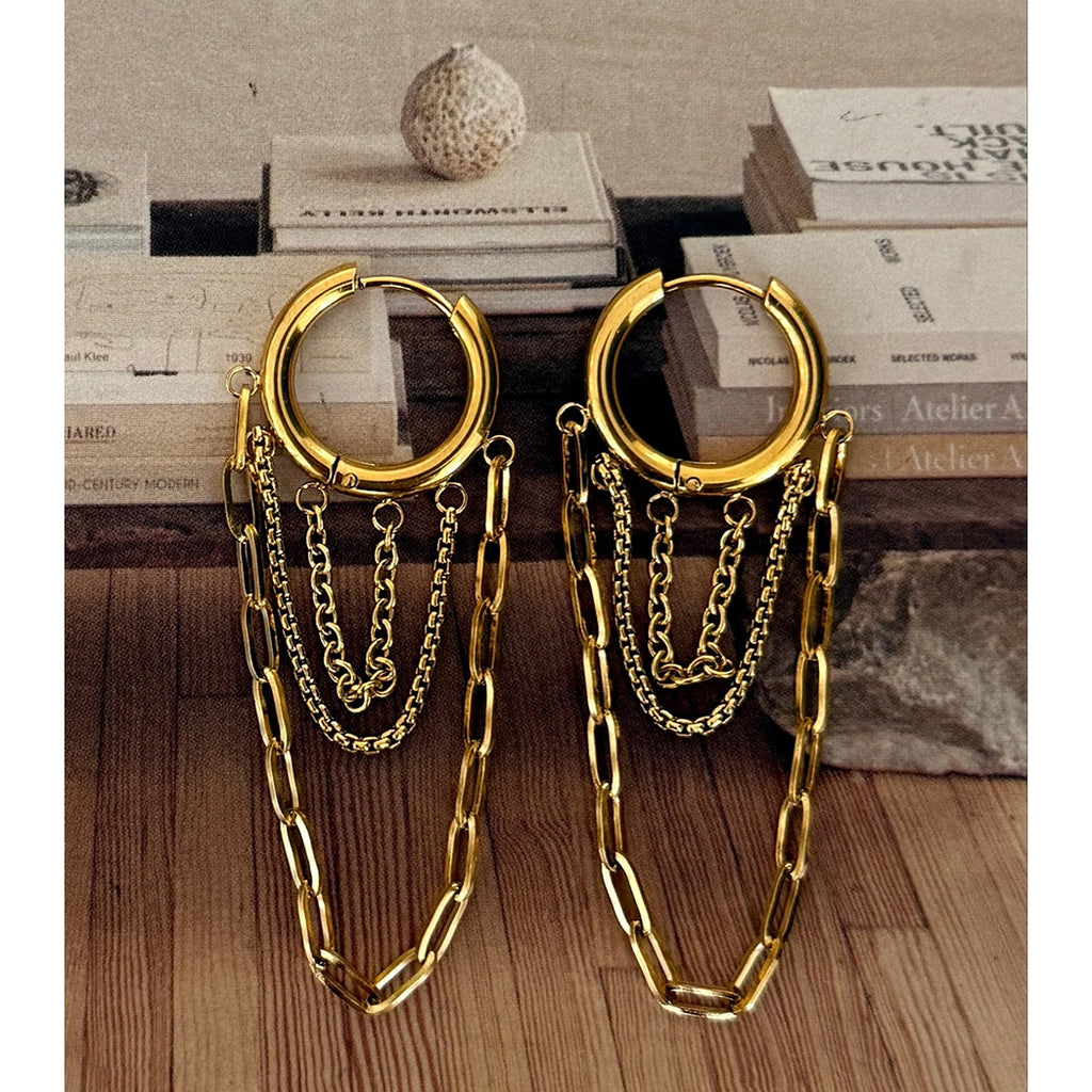 chain earrings, light weight 