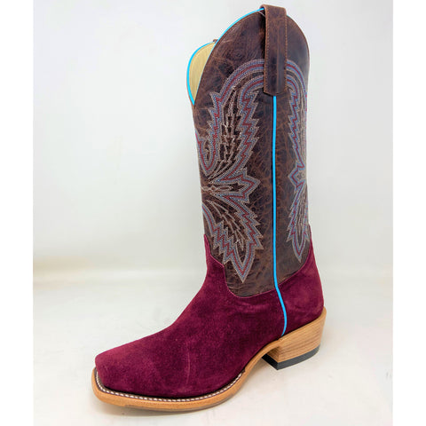 Anderson Bean Women's Burgandy Suede Boots