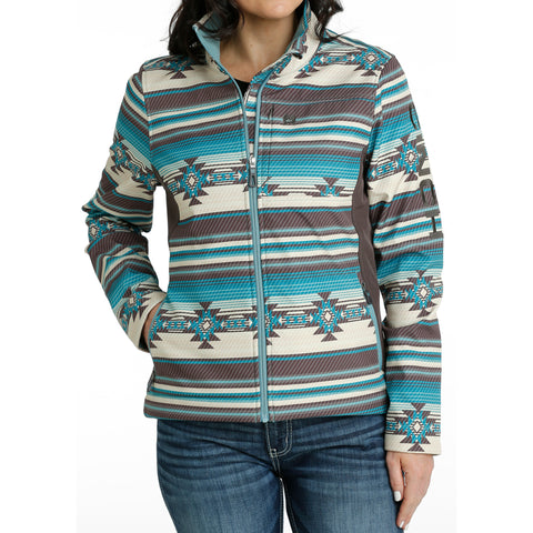 Cinch Women's Teal/Brown Aztec Concealed Carry Jacket