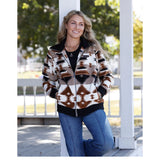 CINCH KHAKI FULL ZIP AZTEC PRINT - LADIES JACKET