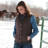 Cinch Women's Brown & Teal Reversible Vest