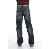 Boys Relaxed Fit Jeans with Cream and Amber Embroidered Back Pockets