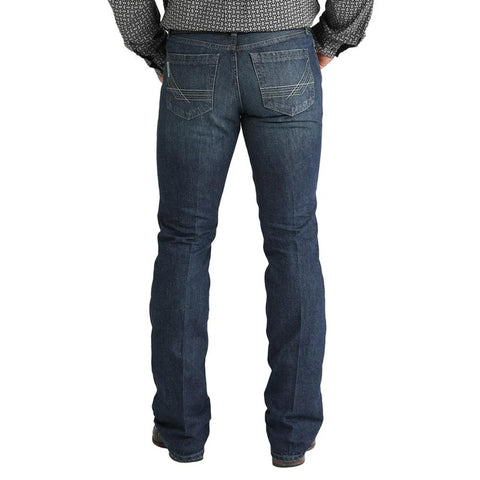 Men's dark wash slim fit jeans