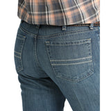 Cinch Men's Silver Label Medium Stone Wash Jeans Close-up of Pockets