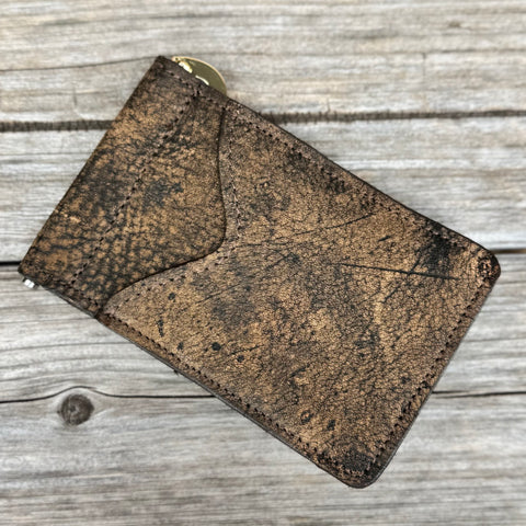 Brown elephant money clip.